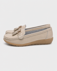 Cream tassel side view