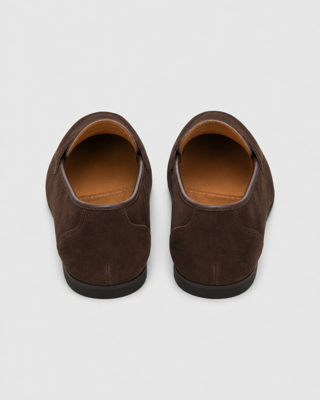 Dark brown driving heel view