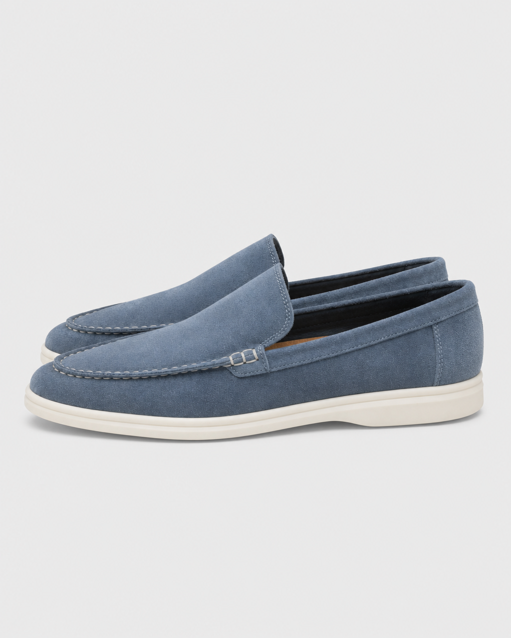 Denim blue slip on side view