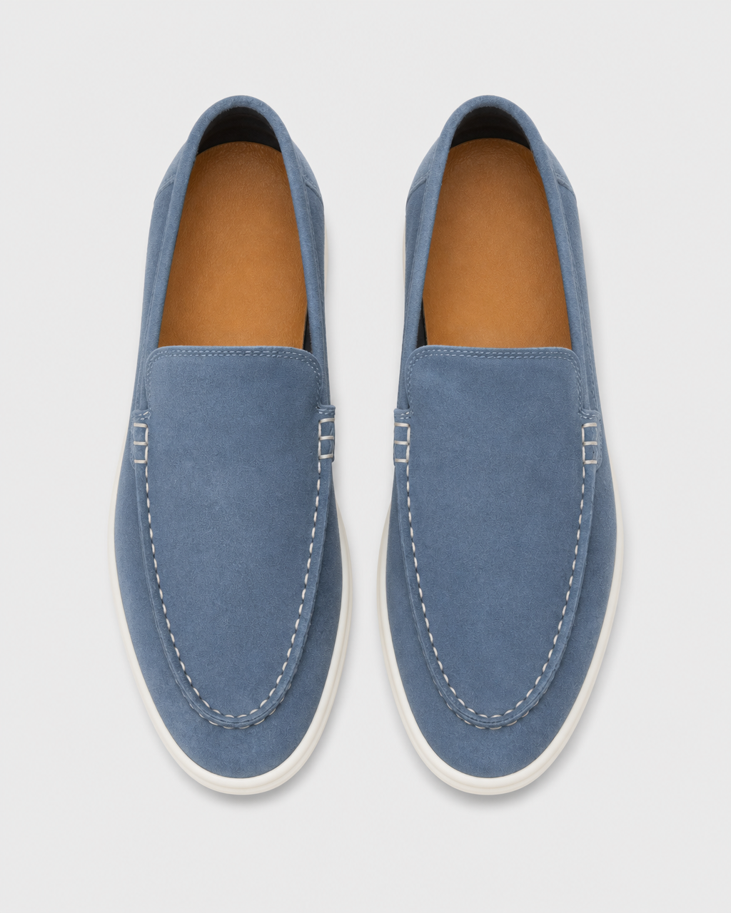Denim blue slip on top view