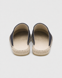 Navy backless heel view