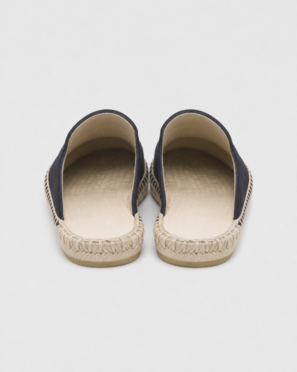 Navy backless heel view