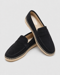 Pair of navy espadrille