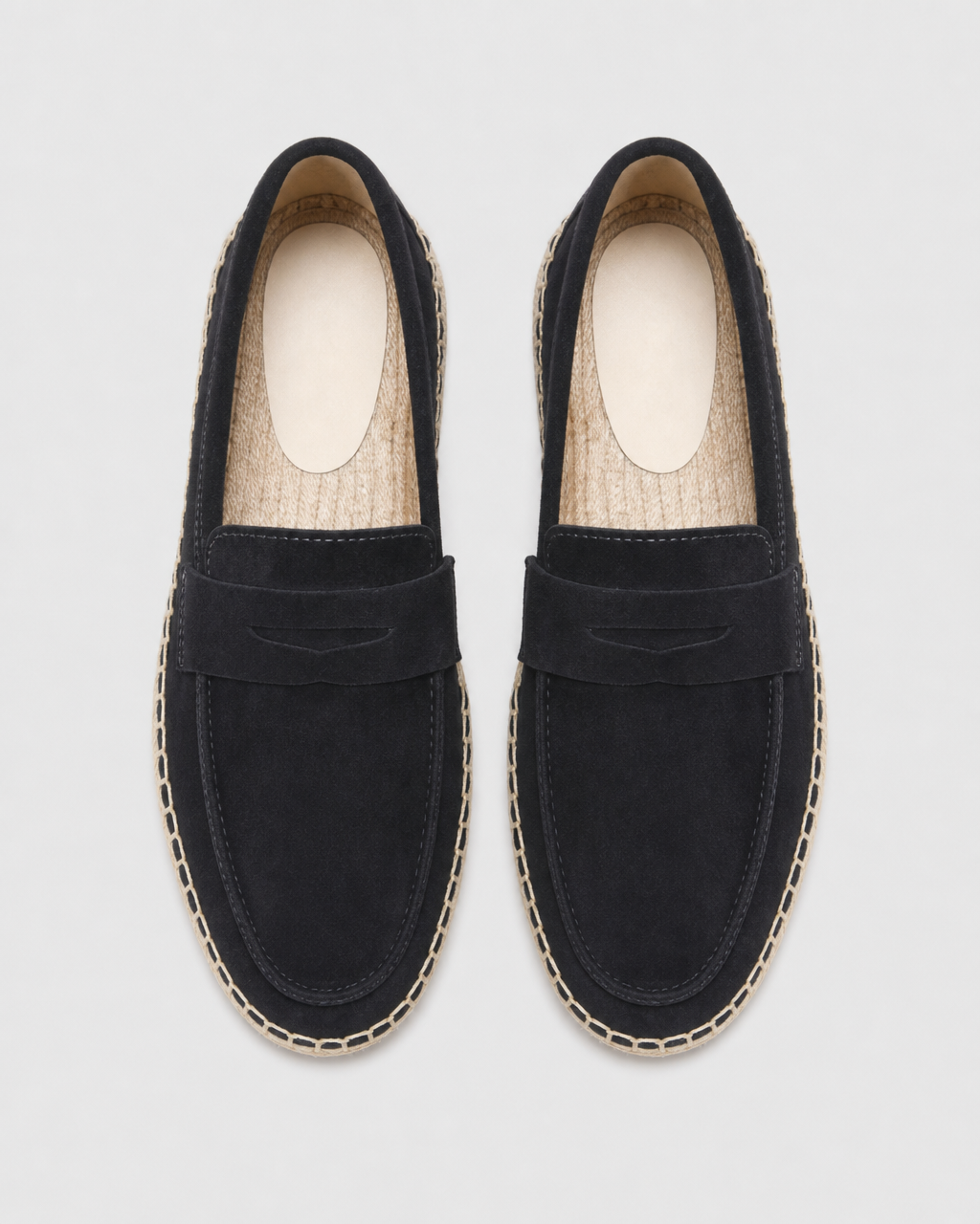 Navy espadrille top view