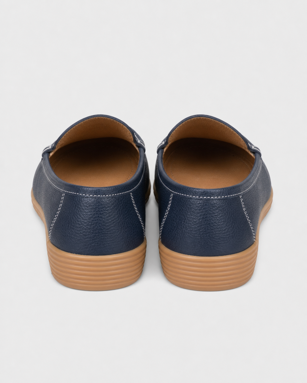 Navy flat heel view