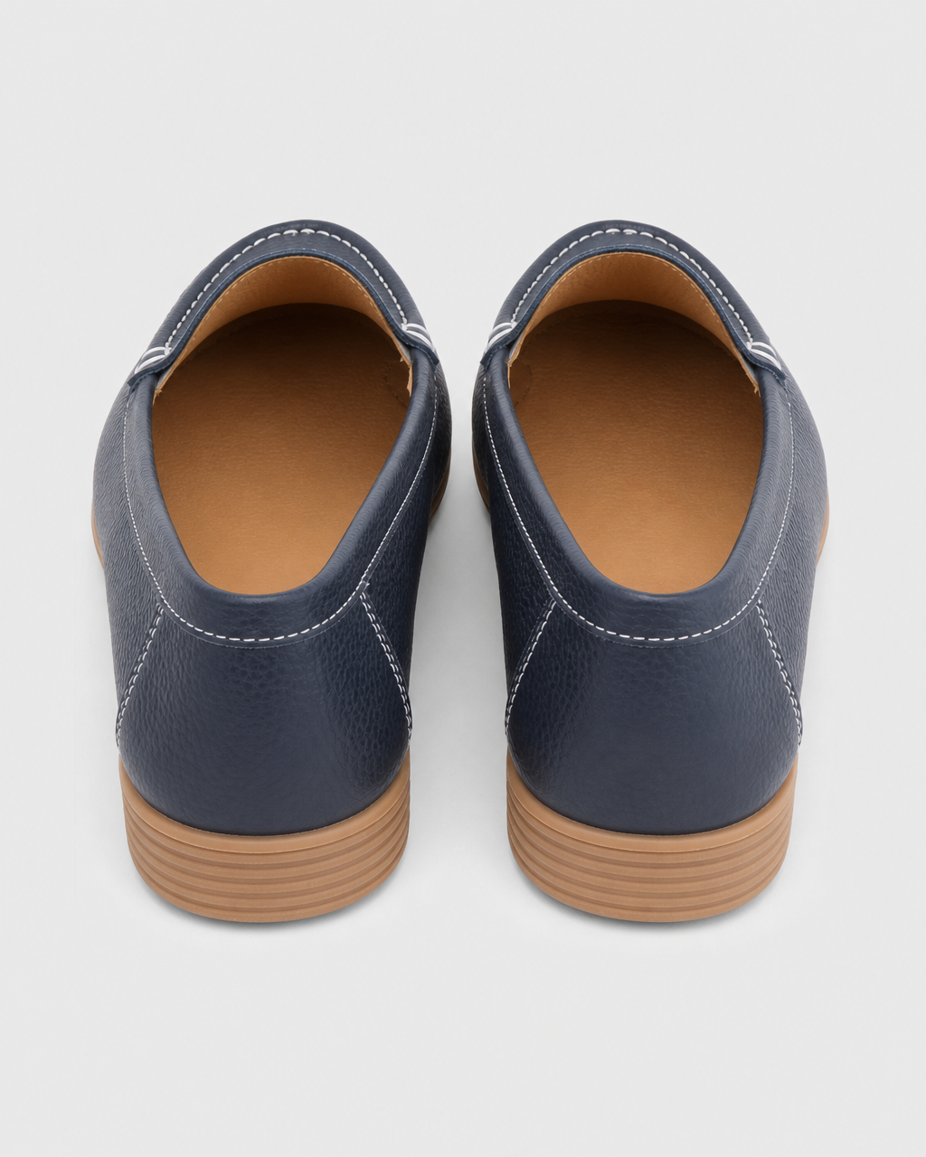 Navy flat heel view