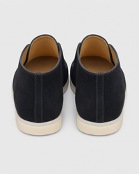 Navy high top heel view