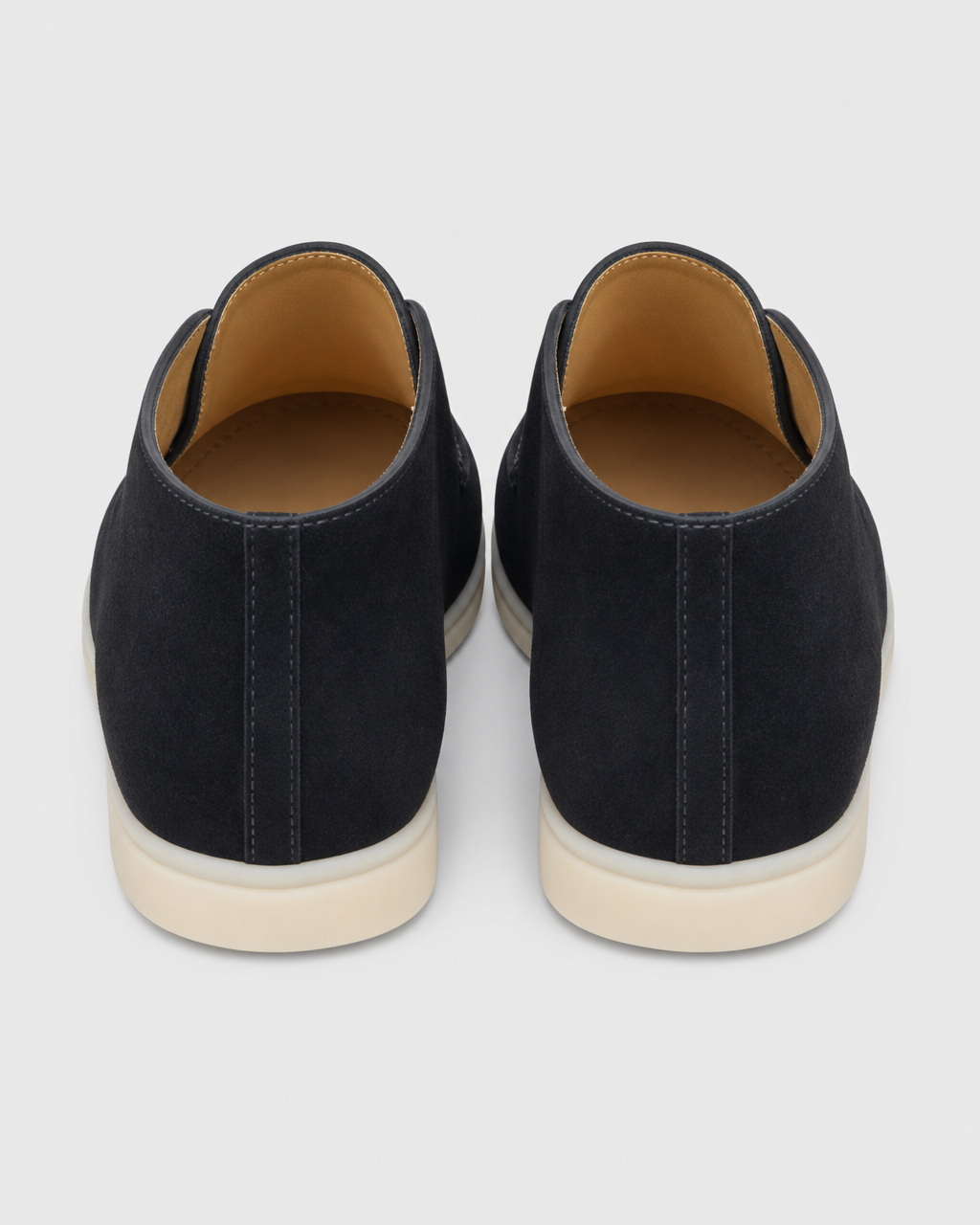 Navy high top heel view