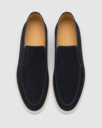 Navy high top top view