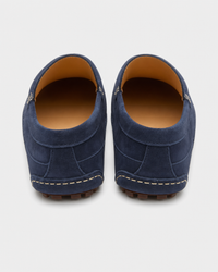 Navy slip on heel view