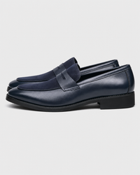 Navy slip on side view