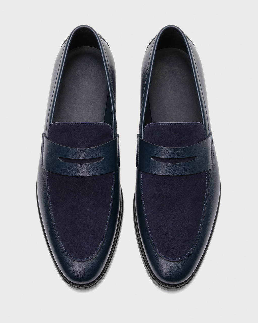 Navy slip on top view