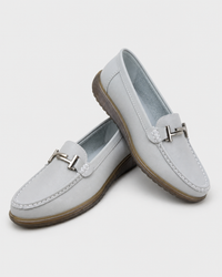 Pair of pale blue flat