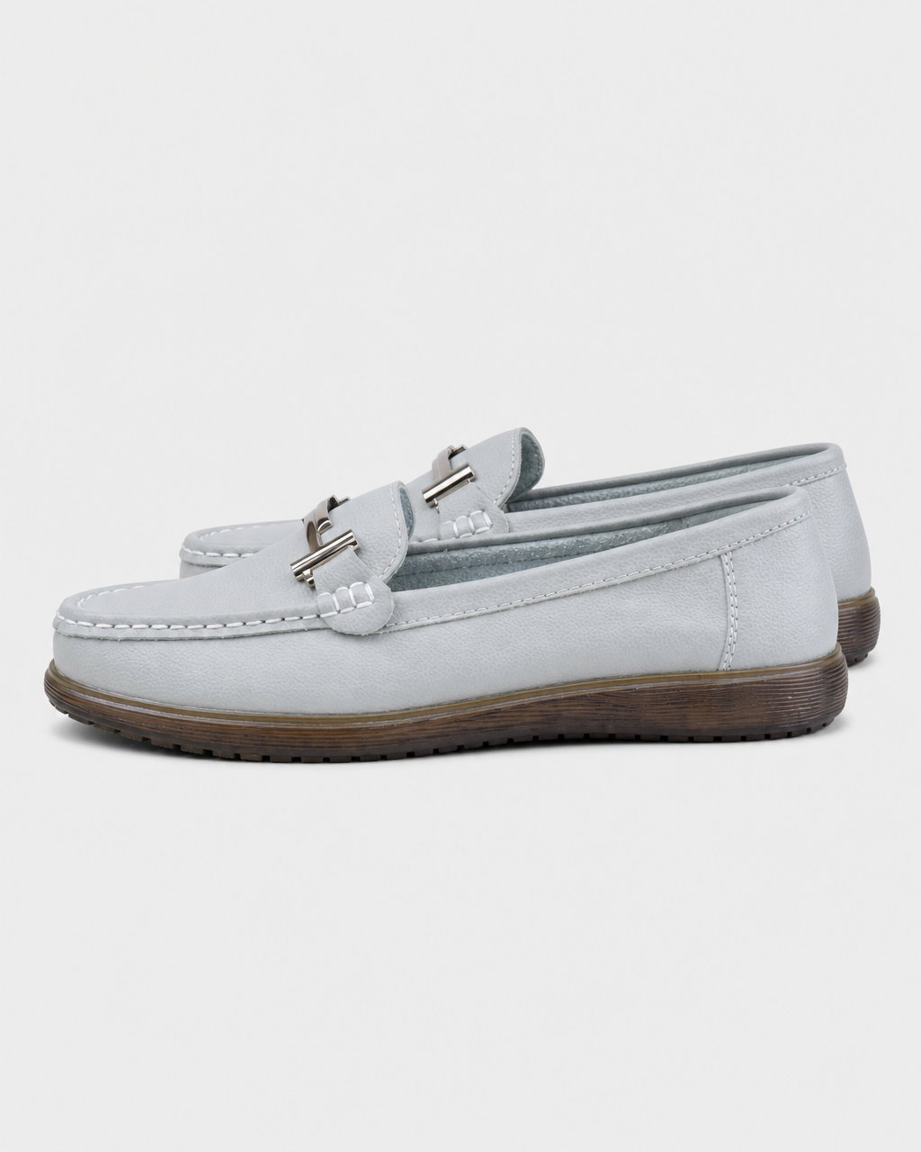 Pale blue flat side view