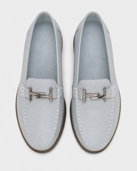 Pale blue flat top view