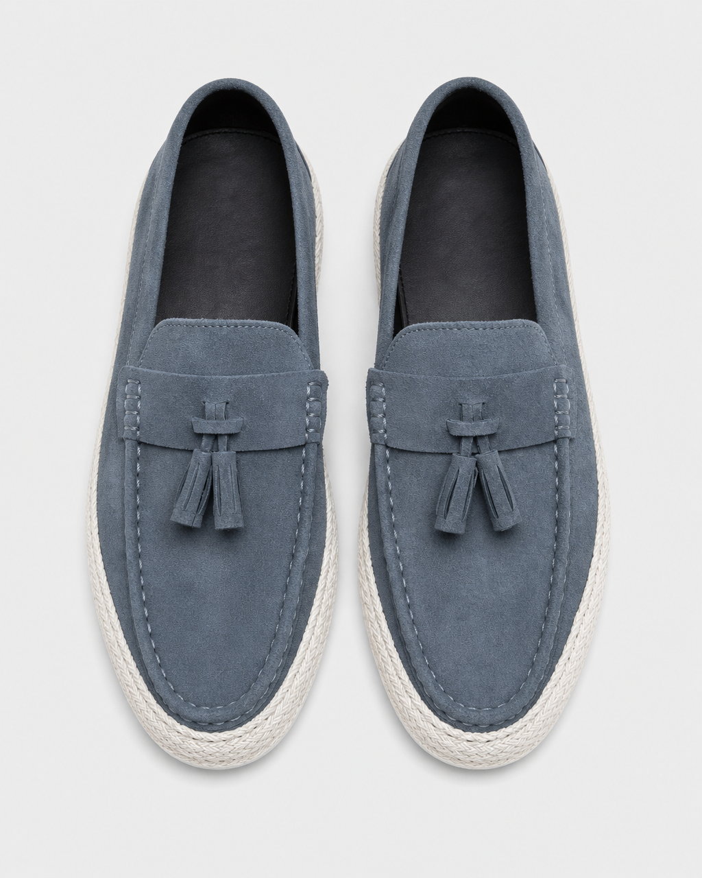 Slate blue slip on top view