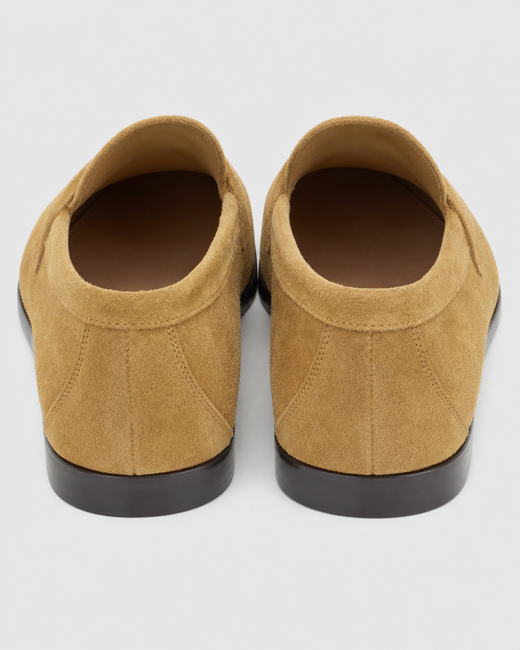 Tan flat heel view