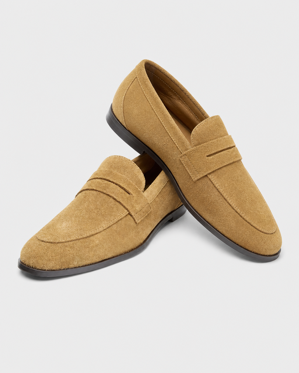 Pair of tan flat