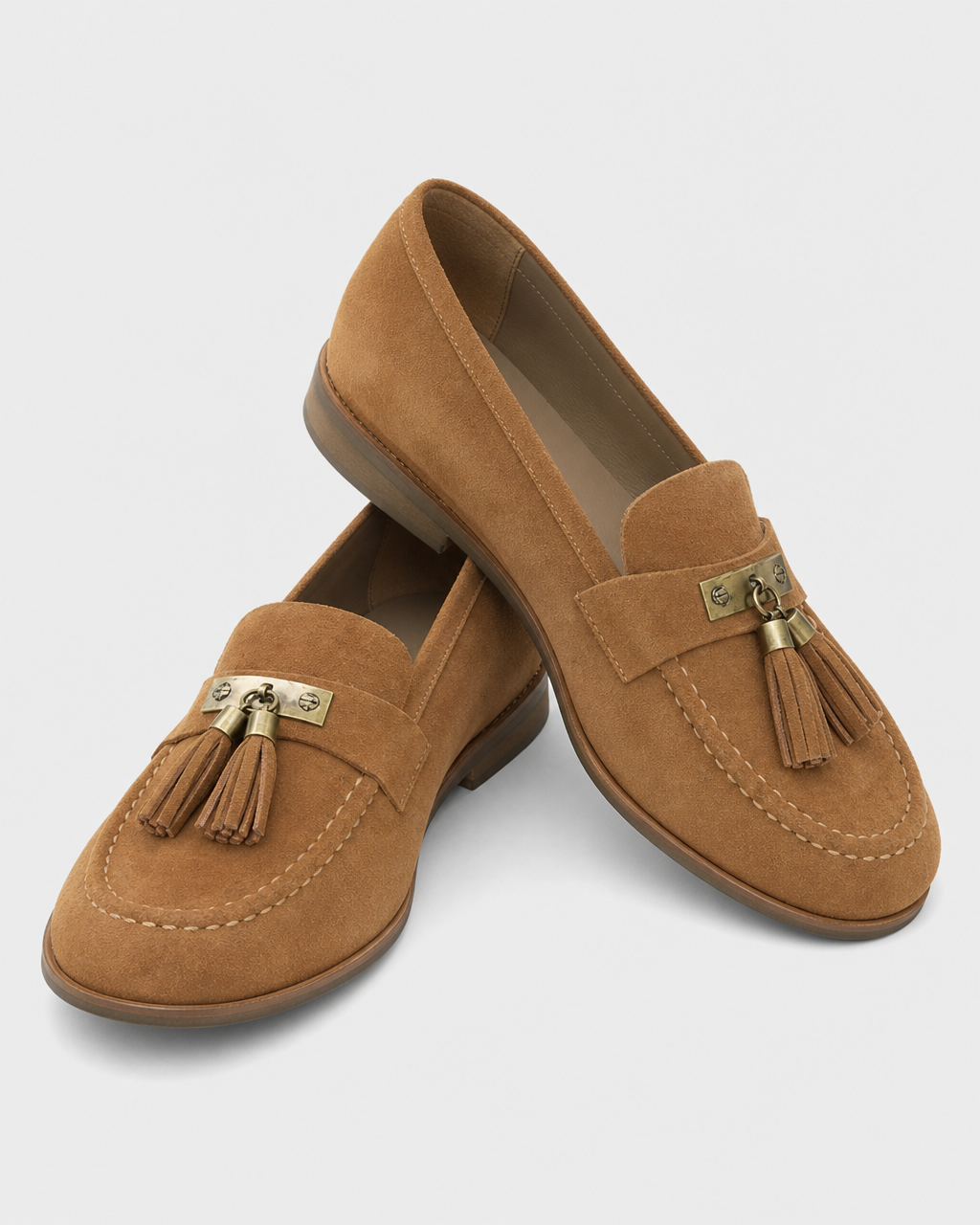Pair of tan tassel