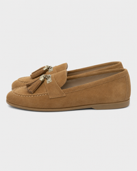 Tan tassel side view