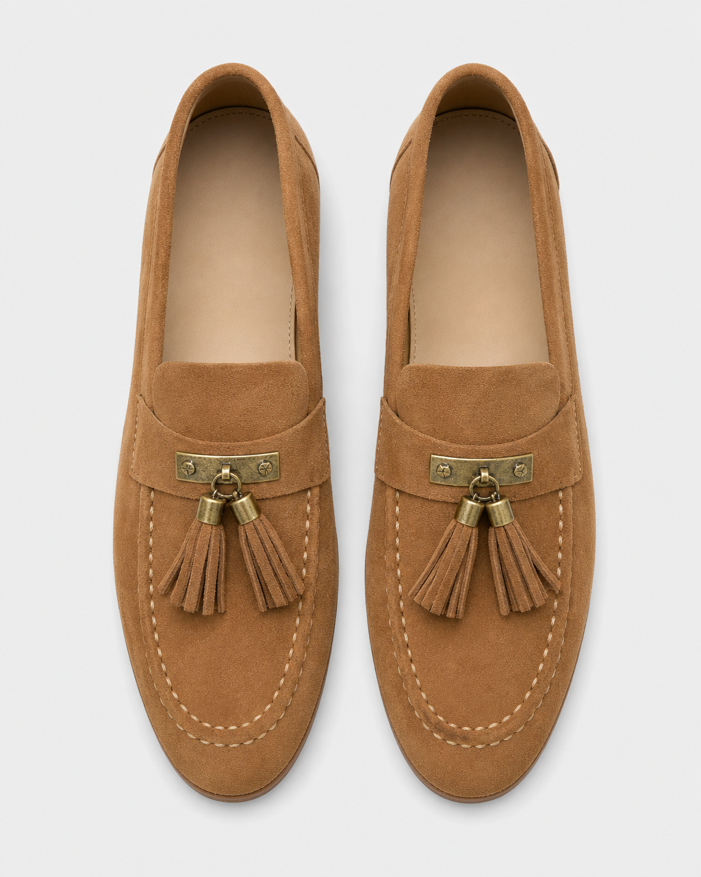 Tan tassel top view