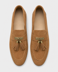 Tan tassel top view