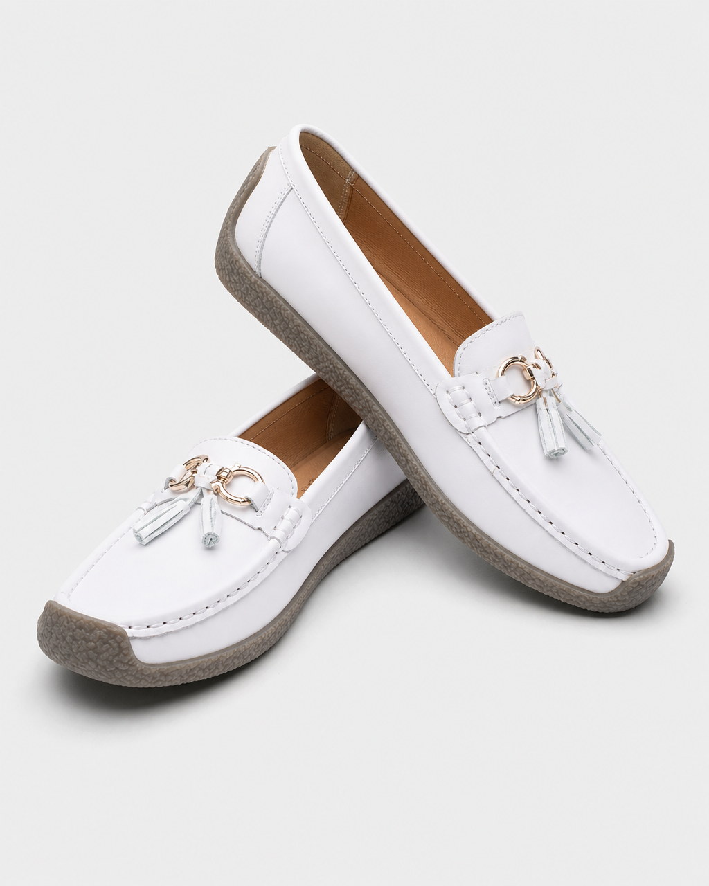 Pair of white flat