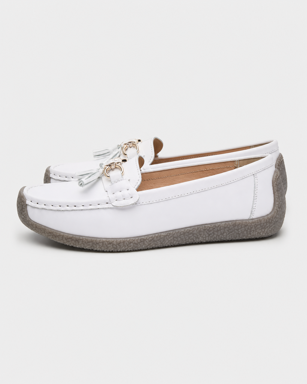 White flat side view