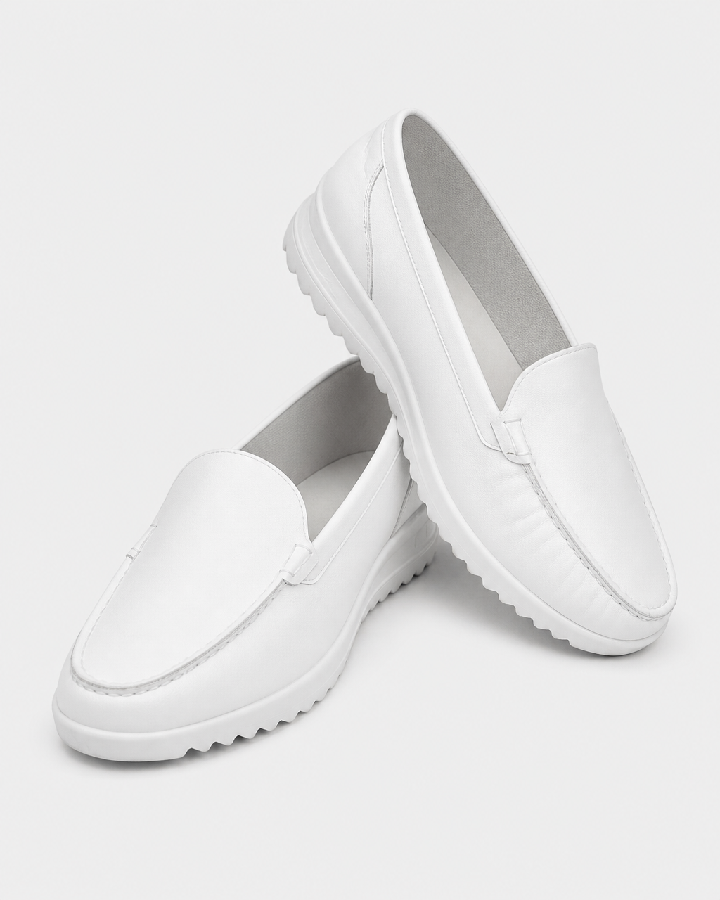 Pair of white platform