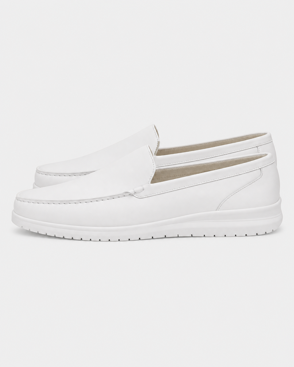 White platform side view