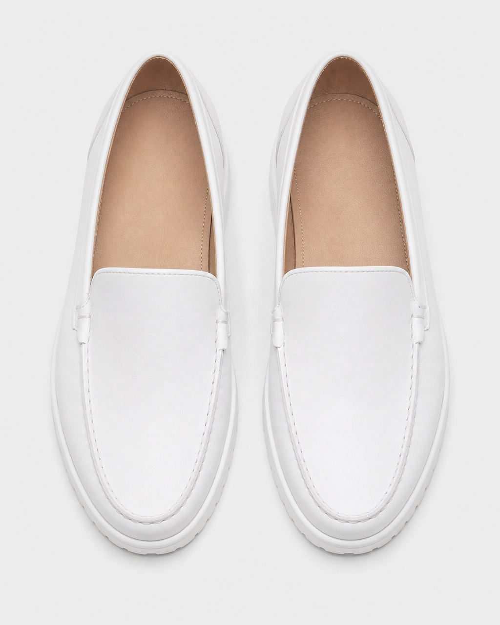 White platform top view